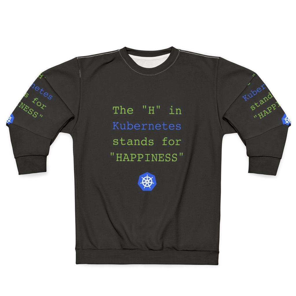 Kubernetes sweatshirt with cloud computing and devops design