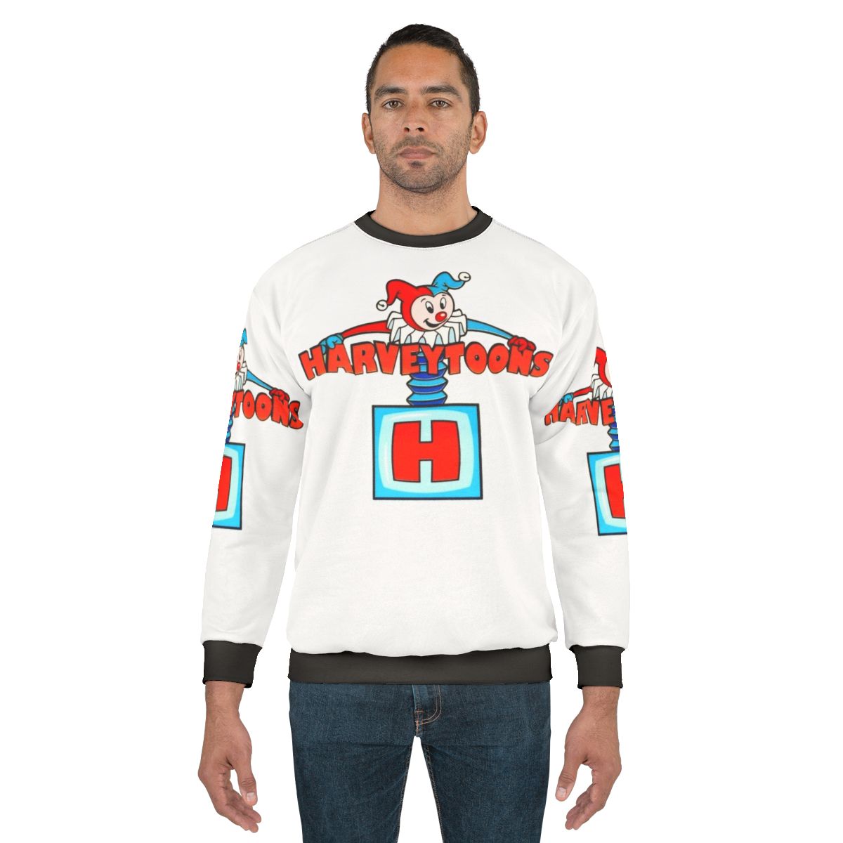 Harveytoons Logo Sweatshirt featuring classic cartoon characters