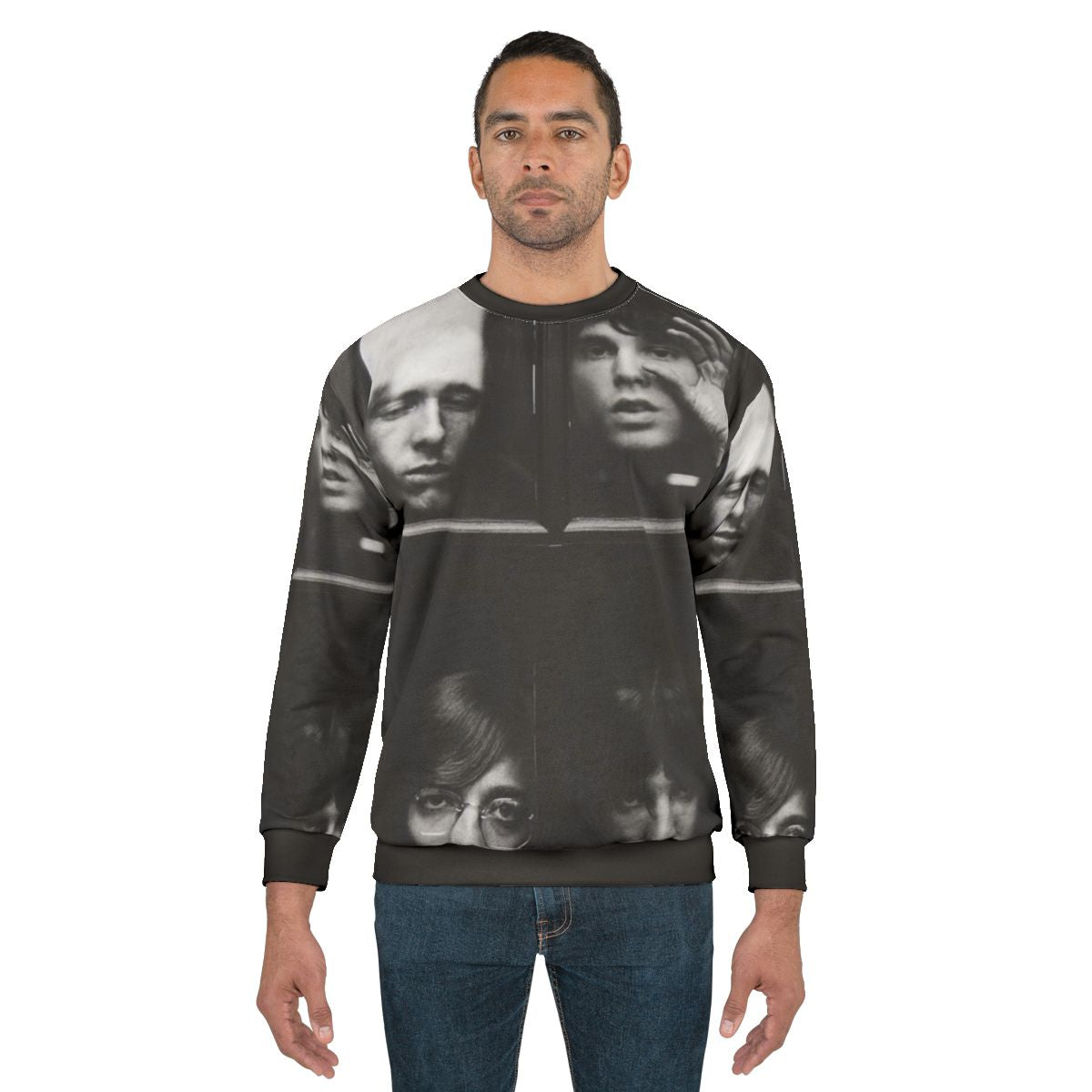 The Doors band member Jim Morrison on sweatshirt