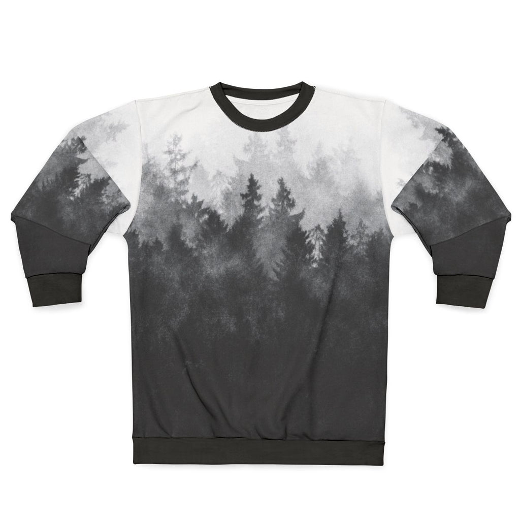 Midwinter blues cozy sweatshirt with vintage nature landscape