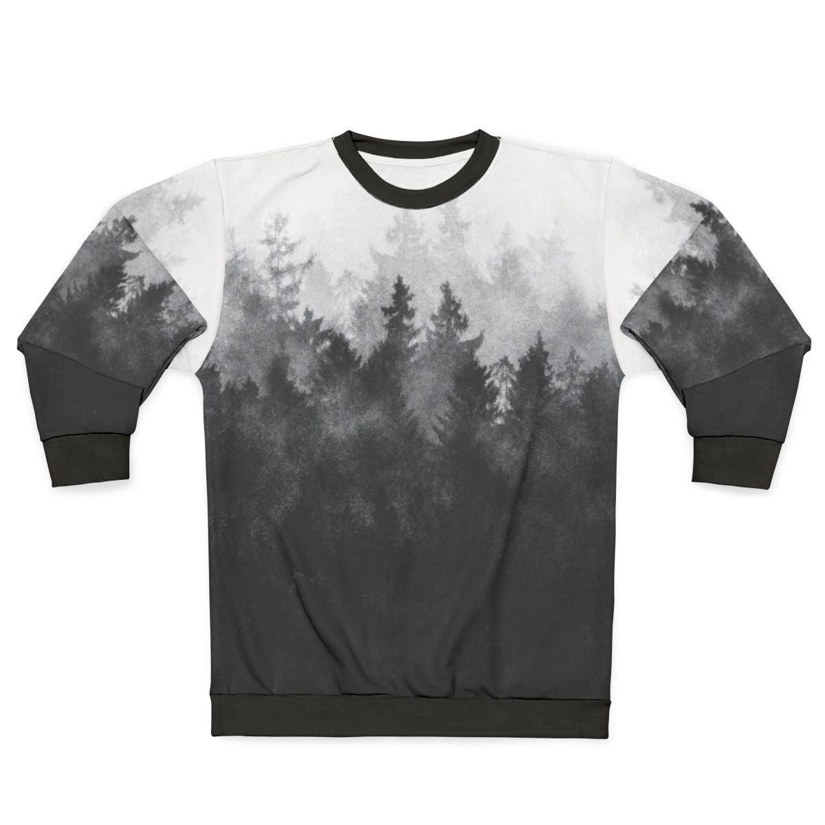 Midwinter blues cozy sweatshirt with vintage nature landscape