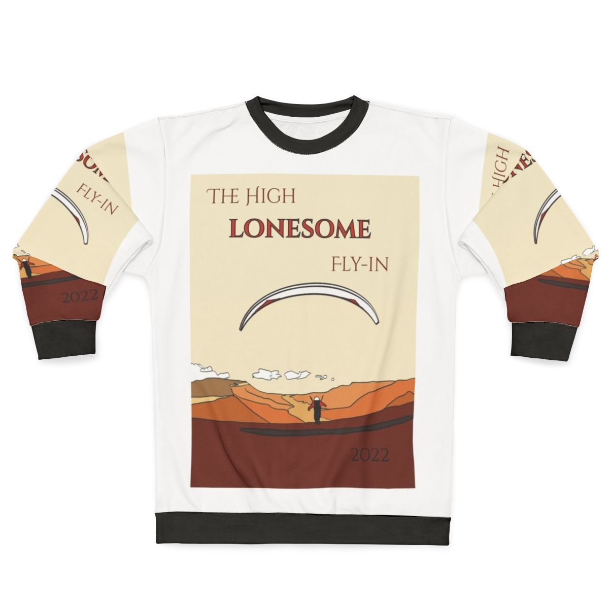 The High Lonesome Fly In 2022 Paragliding Sweatshirt