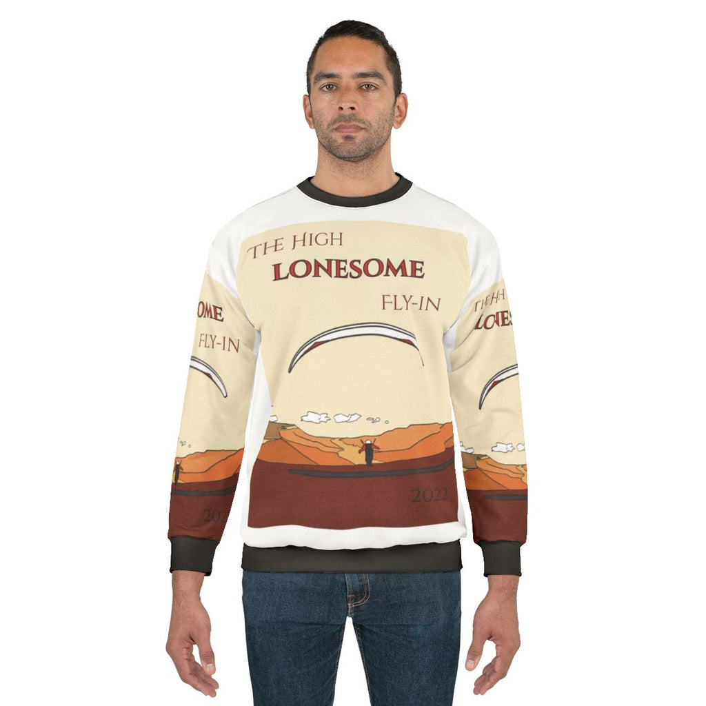 The High Lonesome Fly In 2022 Paragliding Sweatshirt