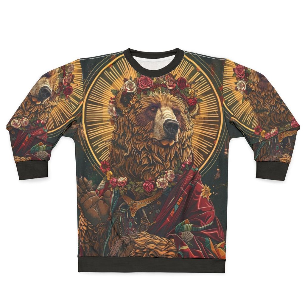 Feminist "Holy Grawl" Sweatshirt with Bear Design