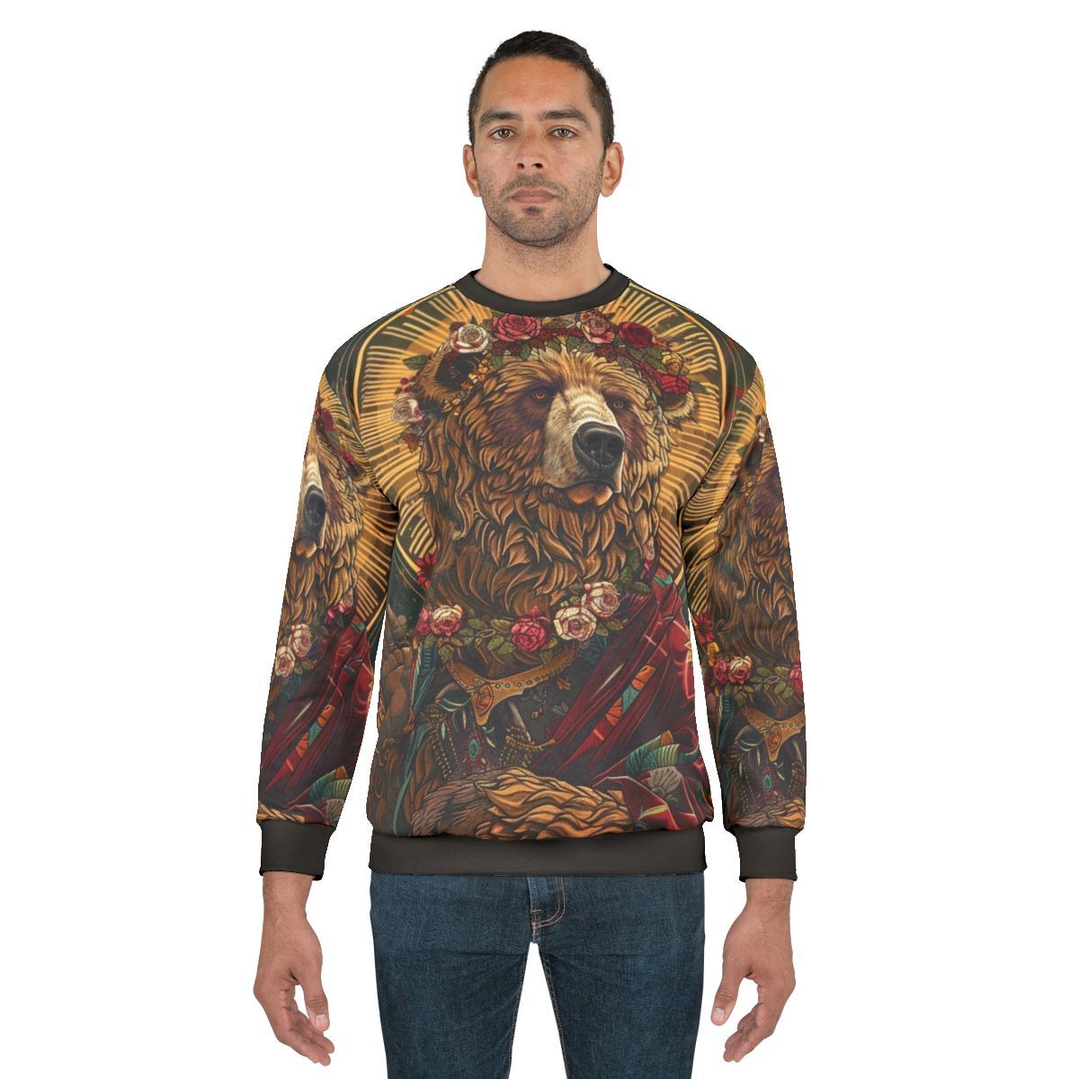 Feminist "Holy Grawl" Sweatshirt with Bear Design