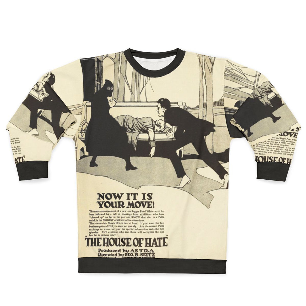Classic 1918 silent film "The House Of Hate" movie merchandise sweatshirt
