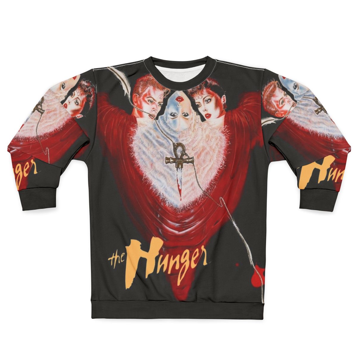 The Hunger Sweatshirt - Retro 80s Vampire and Music Inspired Design