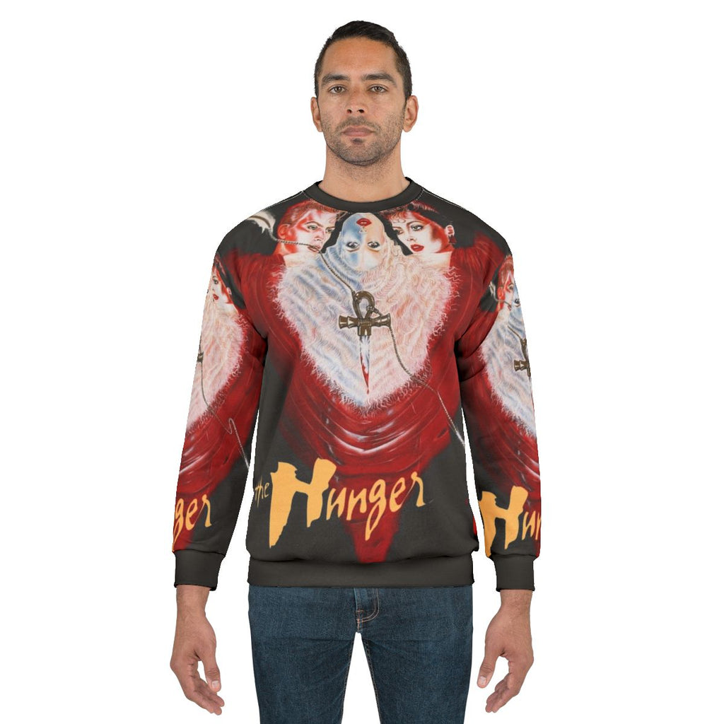 The Hunger Sweatshirt - Retro 80s Vampire and Music Inspired Design