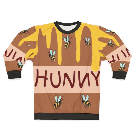 Honey Pot Sweatshirt with Cartoon Bear Design