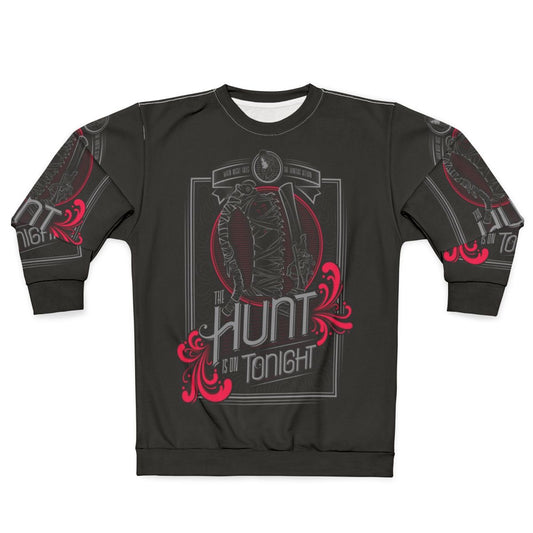 "The Hunt" Sweatshirt featuring gothic horror game-inspired design
