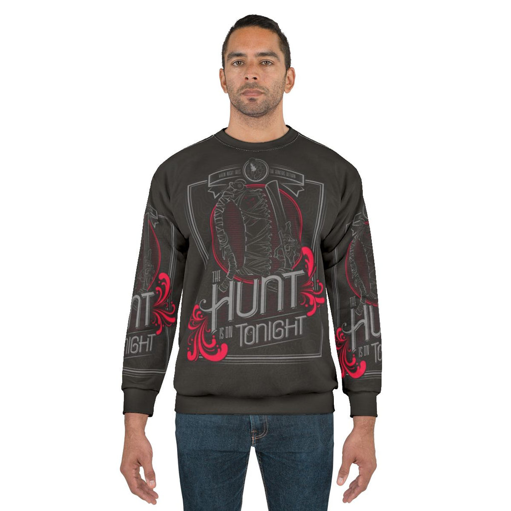 "The Hunt" Sweatshirt featuring gothic horror game-inspired design