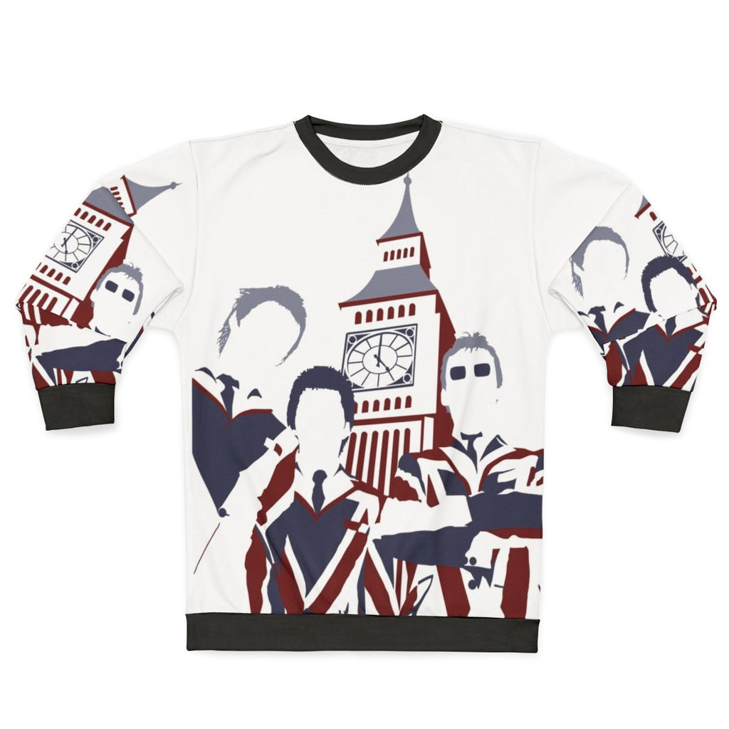 Mod pop art sweatshirt featuring The Jam and Union Jack design