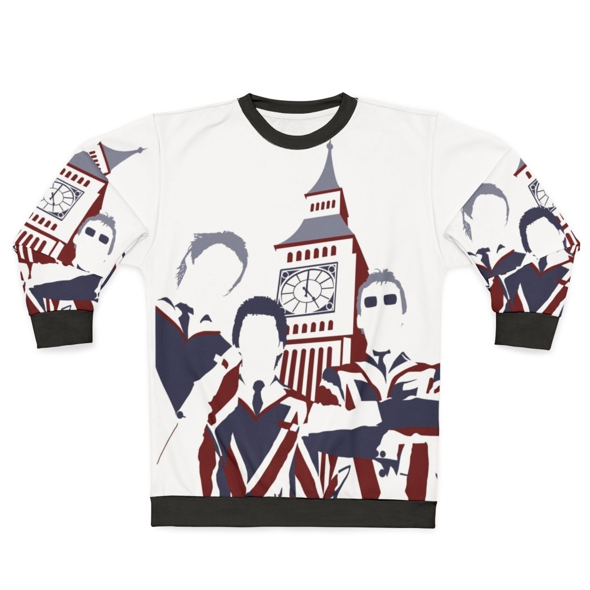 Mod pop art sweatshirt featuring The Jam and Union Jack design