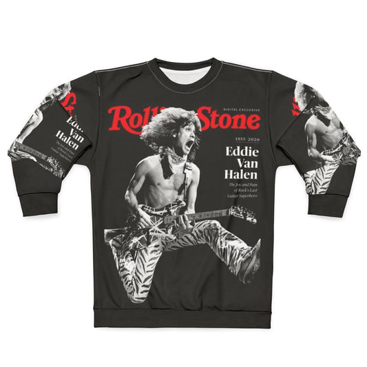 Vintage rock music sweatshirt with guitar and band logo