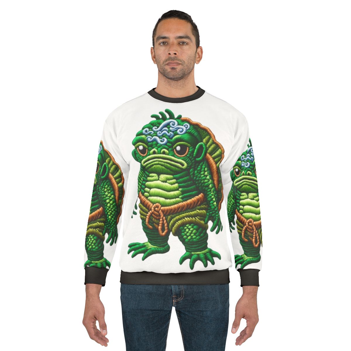 Kappa: The Legendary Japanese Creature Embroidered Sweatshirt