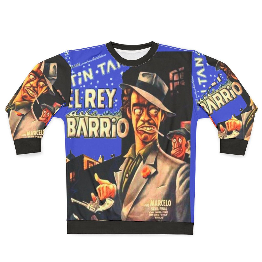 Pachuco-inspired sweatshirt celebrating the golden era of Mexican cinema