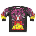 The King Sweatshirt featuring cosmic superheroes from Marvel and DC comics