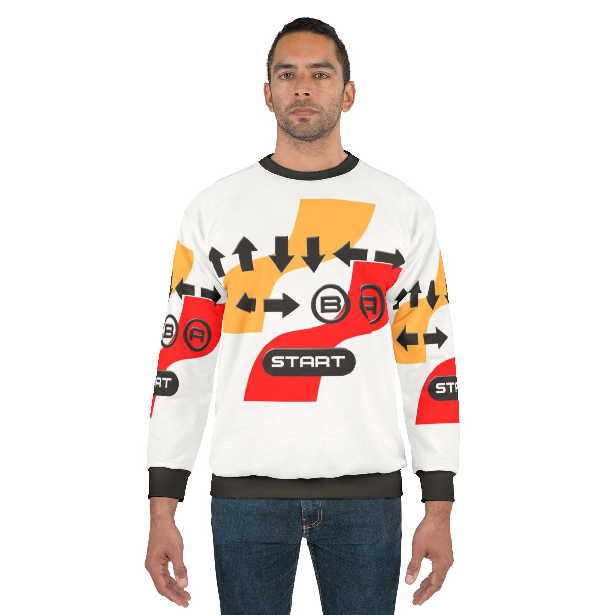 Konami Code inspired retro gaming sweatshirt