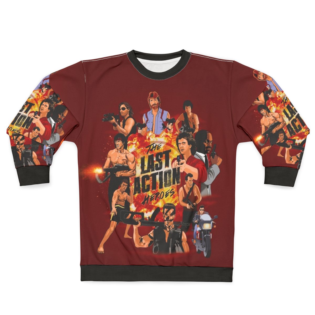 80s action hero sweatshirt