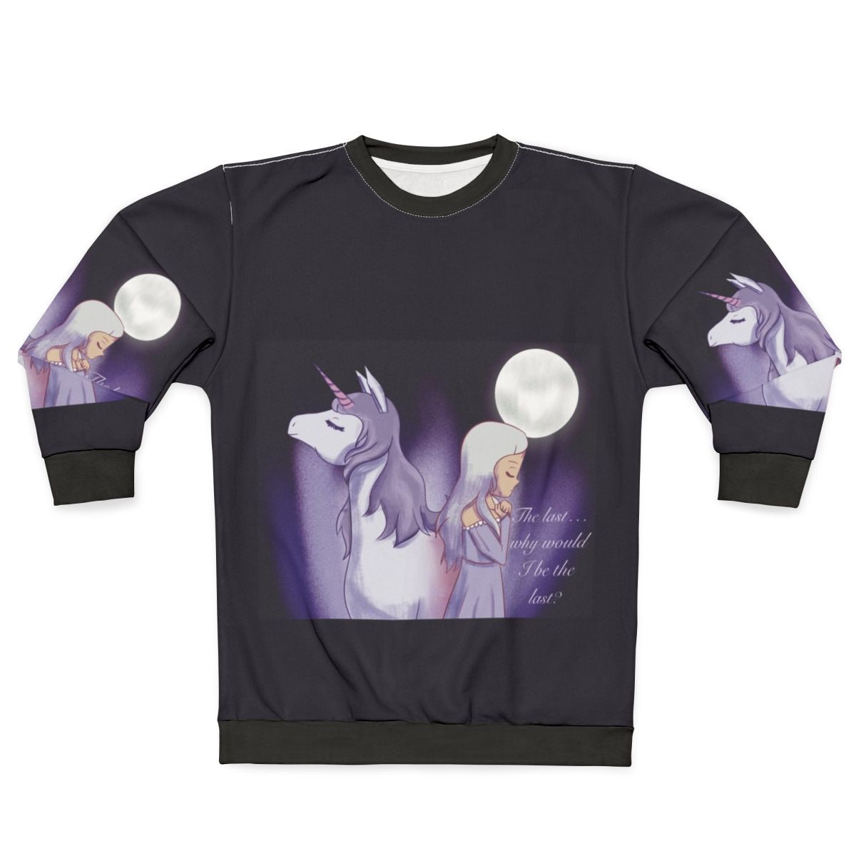 Amalthea from The Last Unicorn 80s-inspired sweatshirt