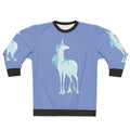 Amalthea illustration from the classic fantasy film The Last Unicorn on a cozy sweatshirt