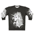 The Last Unicorn Black Sweatshirt featuring a fantasy unicorn design