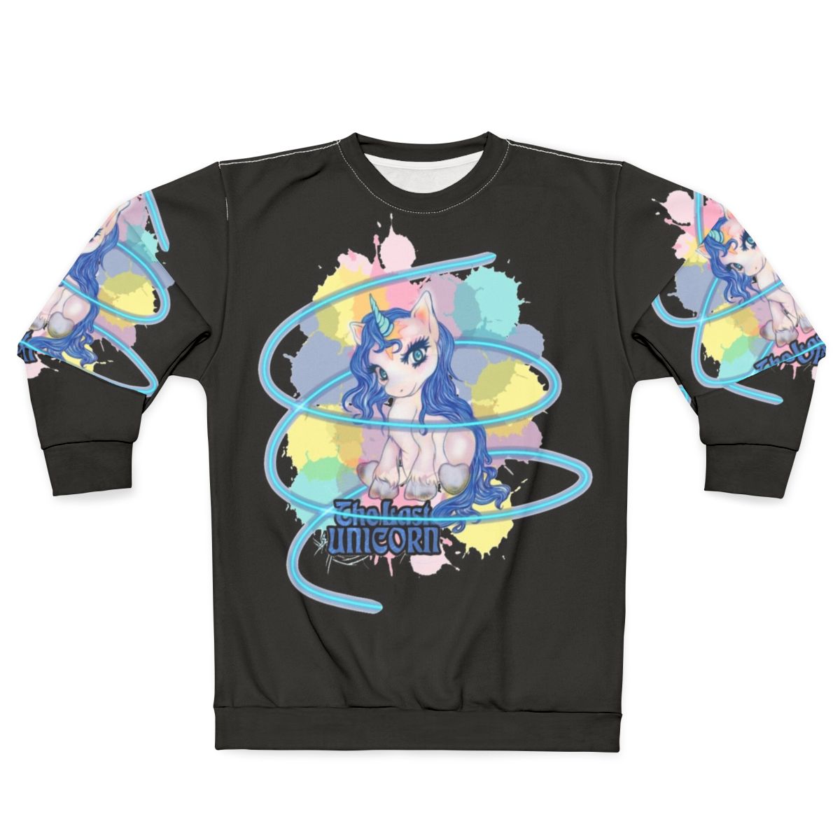 Colorful Cute Unicorn Sweatshirt Inspired by The Last Unicorn