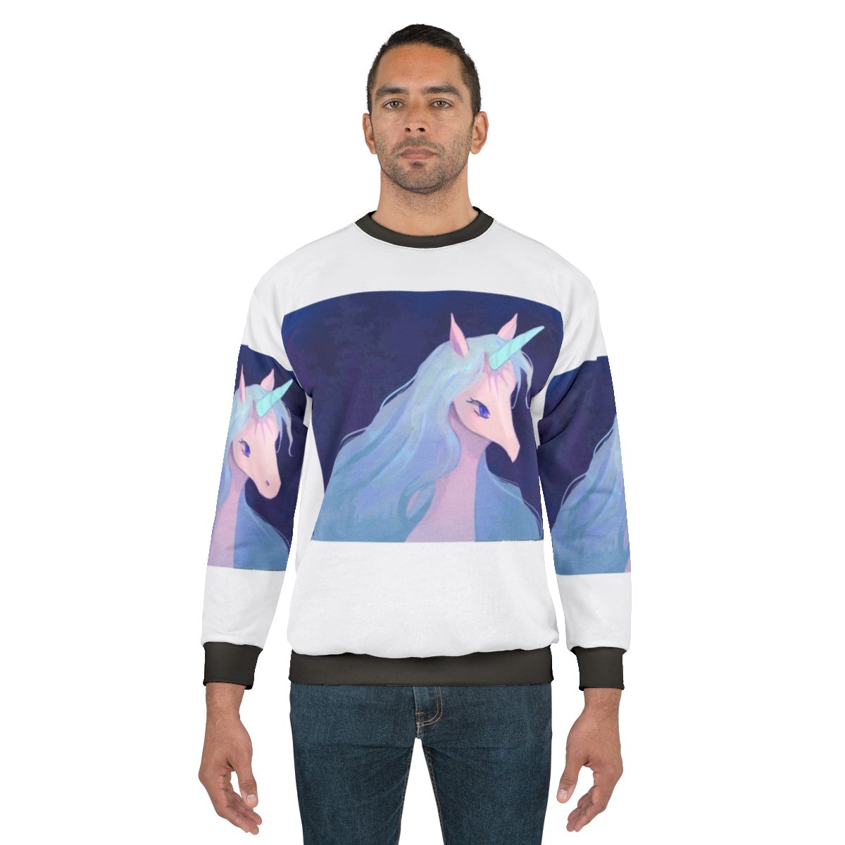 The Last Unicorn Fantasy Unicorn Illustration Sweatshirt