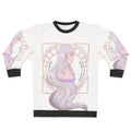 The Last Unicorn Lady Amalthea Sweatshirt with a white unicorn design