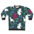 The Last Unicorn Sweatshirt featuring a unicorn and butterflies