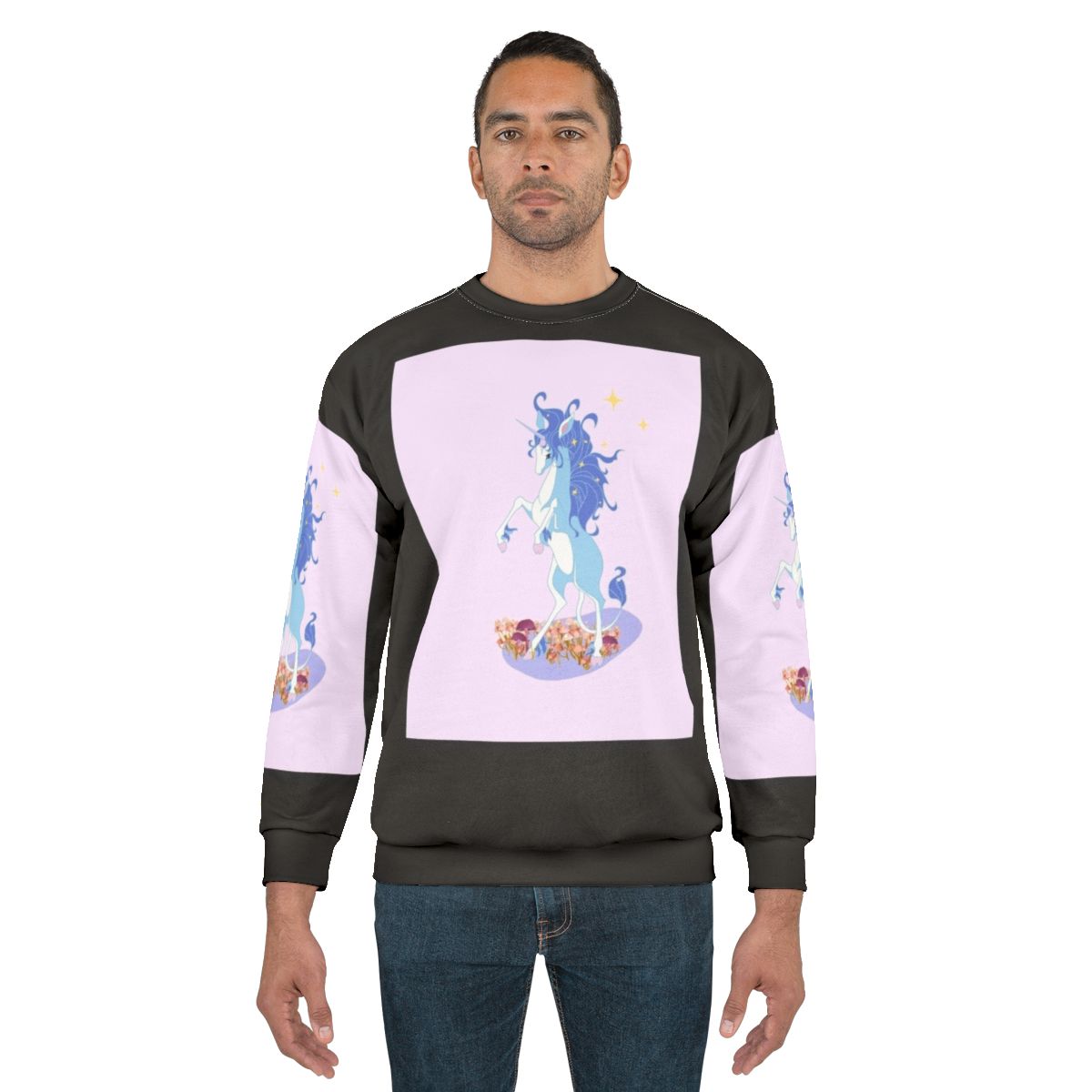 The Last Unicorn Sweatshirt featuring a whimsical unicorn design