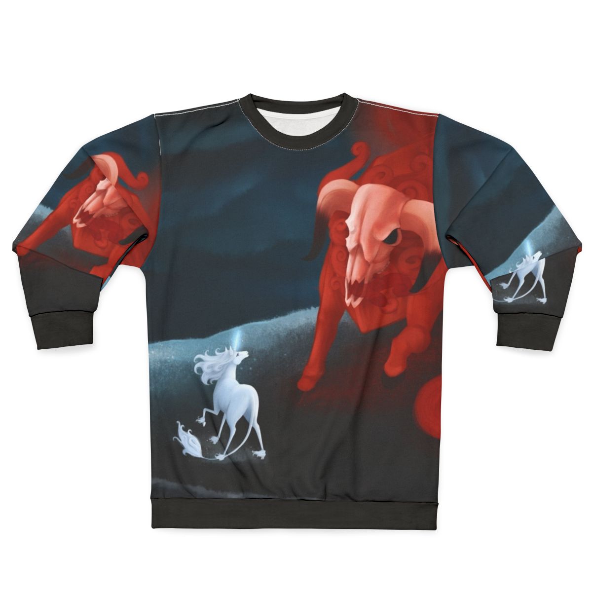 Dark and creepy 'The Last Unicorn' themed sweatshirt