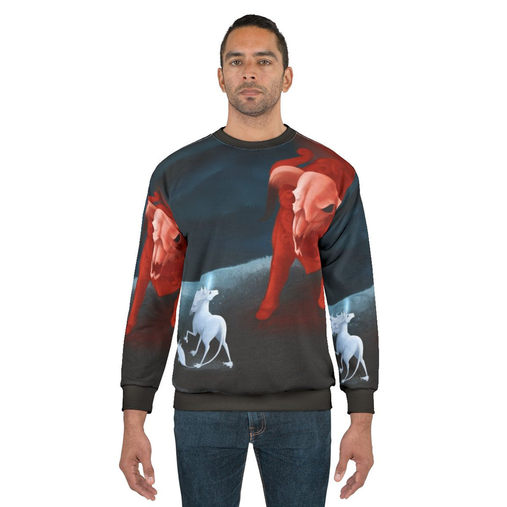 Dark and creepy 'The Last Unicorn' themed sweatshirt