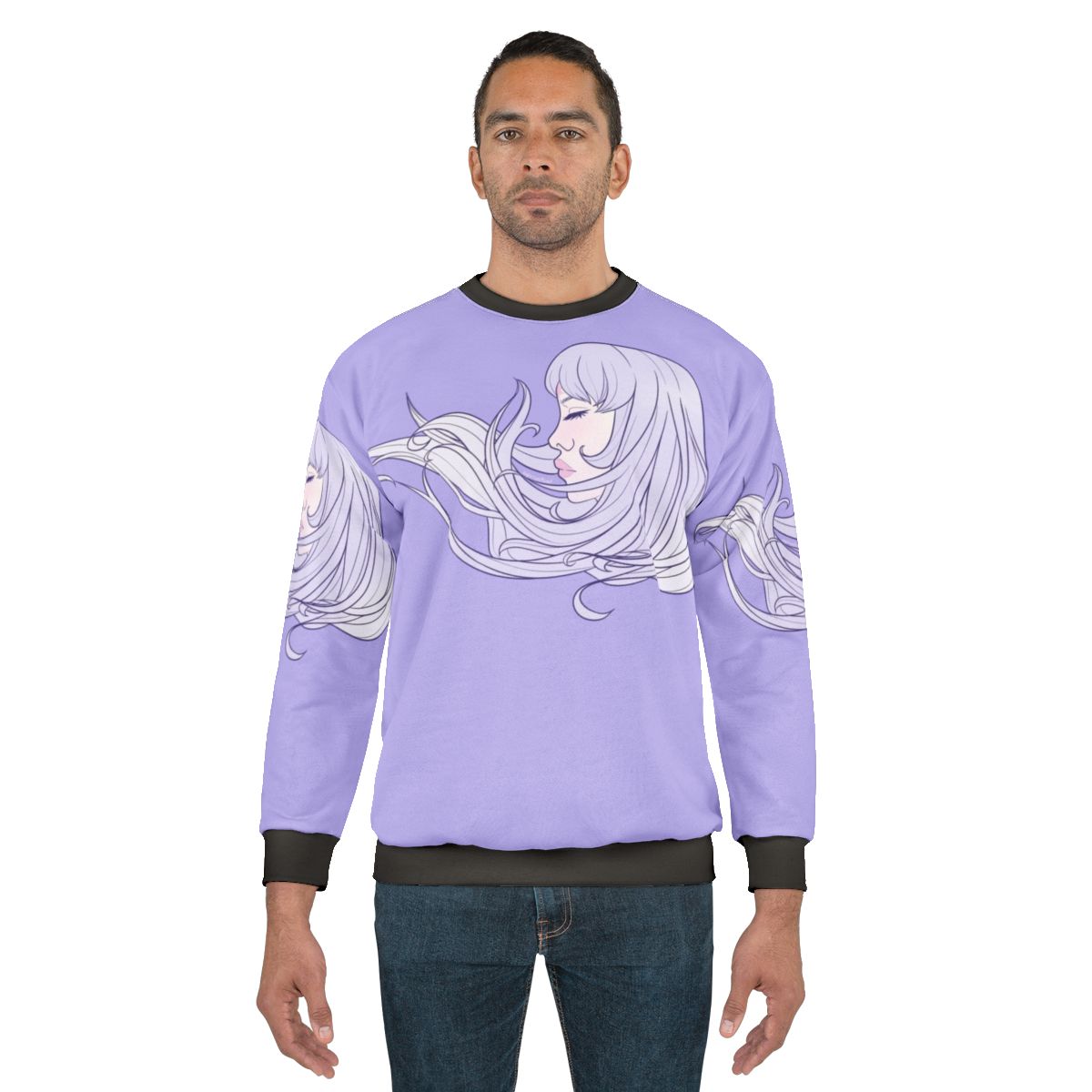 The Last Unicorn Sweatshirt with Ethereal Purple Unicorn Design