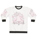 The Last Unicorn pink sweatshirt with magical unicorn design