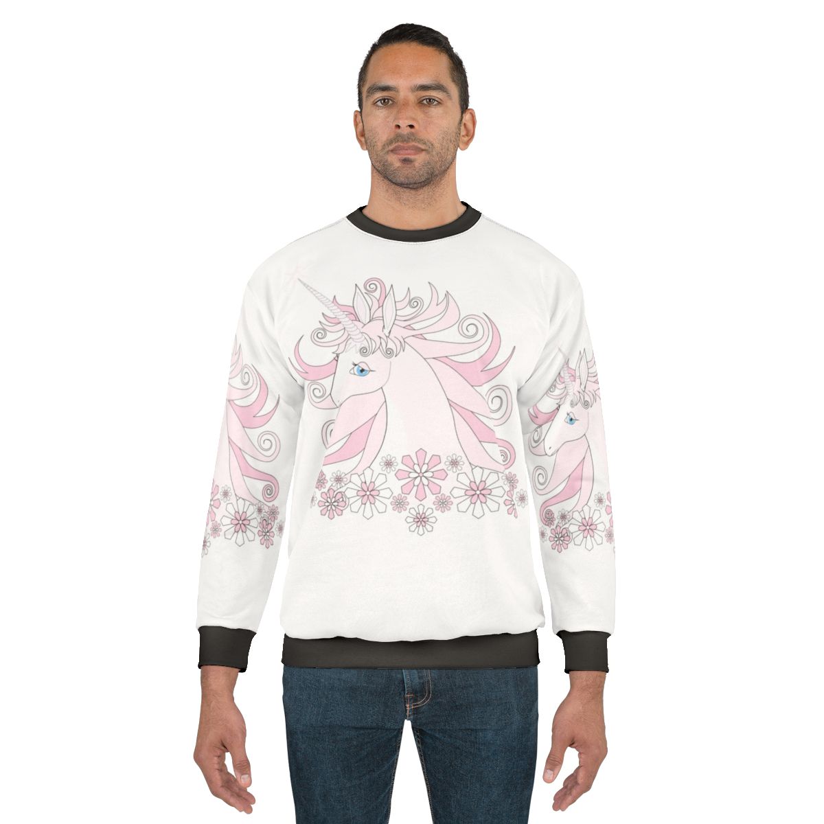 The Last Unicorn pink sweatshirt with magical unicorn design