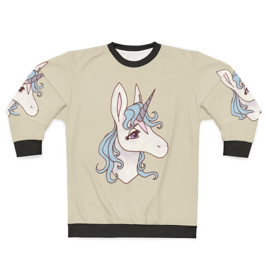 The Last Unicorn Sweatshirt featuring the enchanting Lady Amalthea