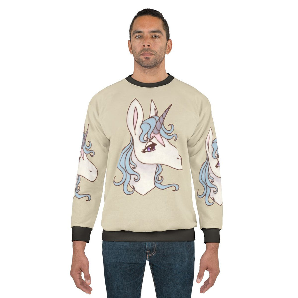 The Last Unicorn Sweatshirt featuring the enchanting Lady Amalthea