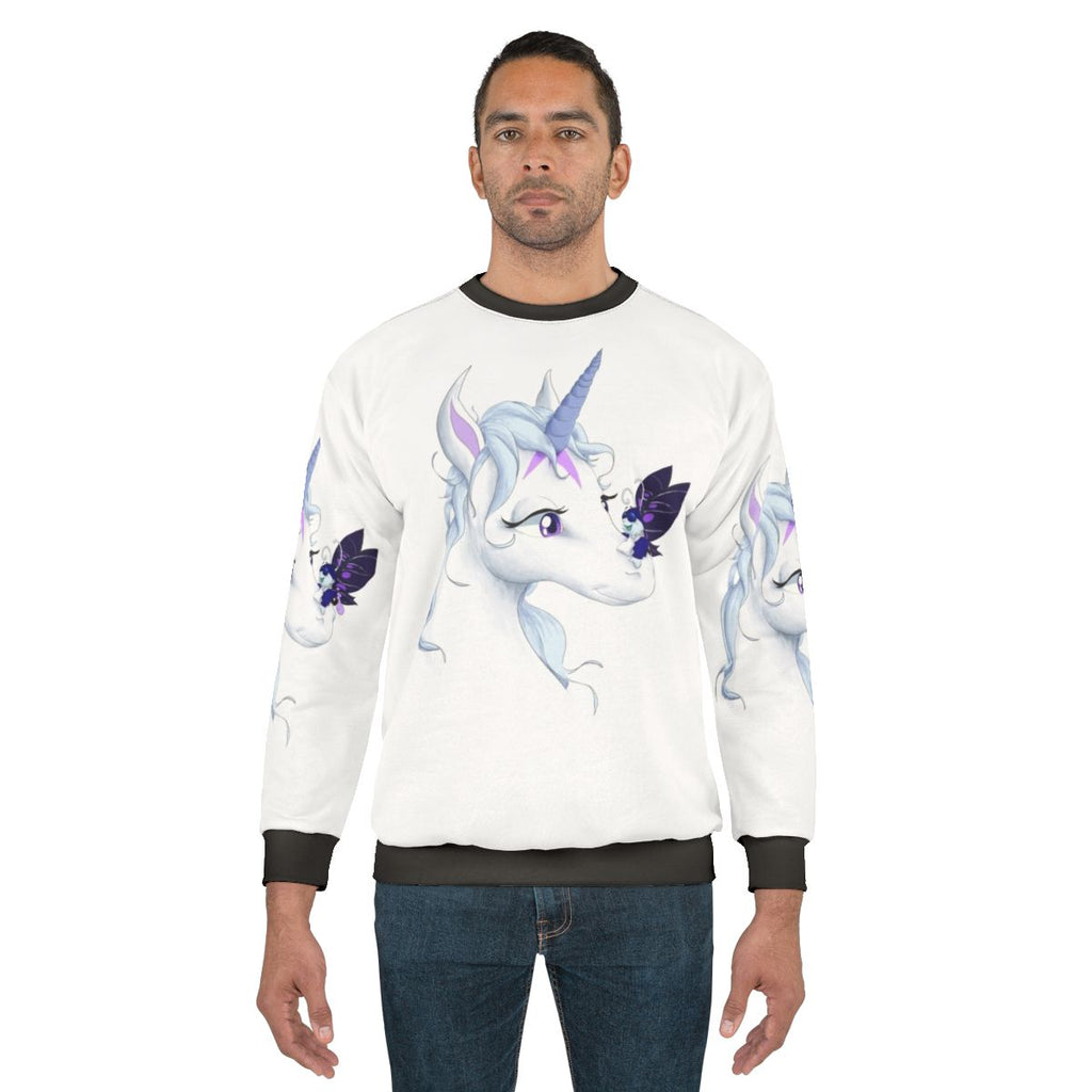 The Last Unicorn Sweatshirt featuring a unicorn illustration