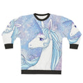 The Last Unicorn pastel-colored sweatshirt featuring a magical unicorn design