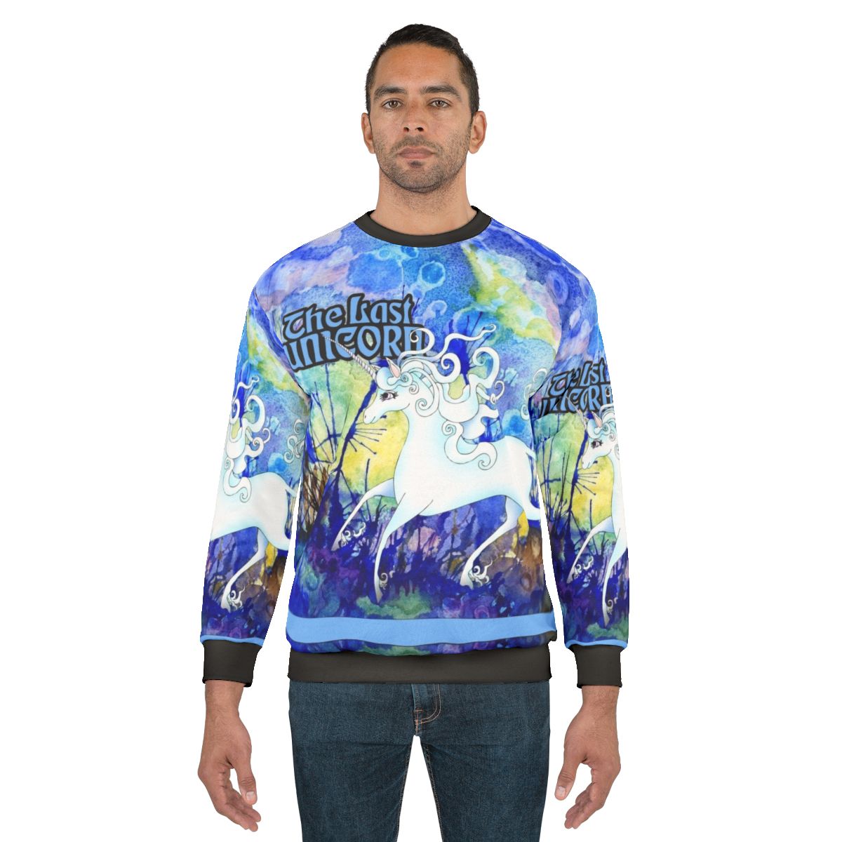 The Last Unicorn Sweatshirt with a Mythical Unicorn Design