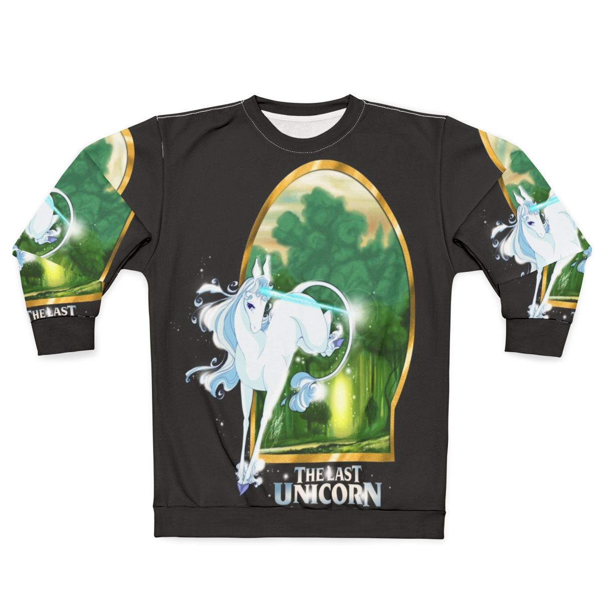 The Last Unicorn inspired sweatshirt featuring a unicorn motif