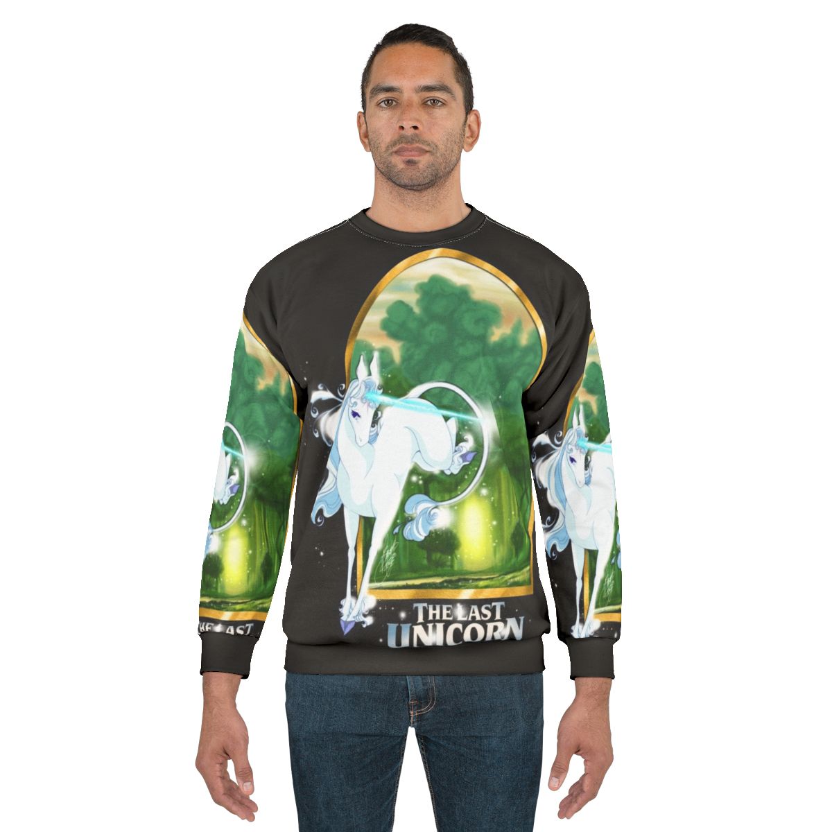 The Last Unicorn inspired sweatshirt featuring a unicorn motif