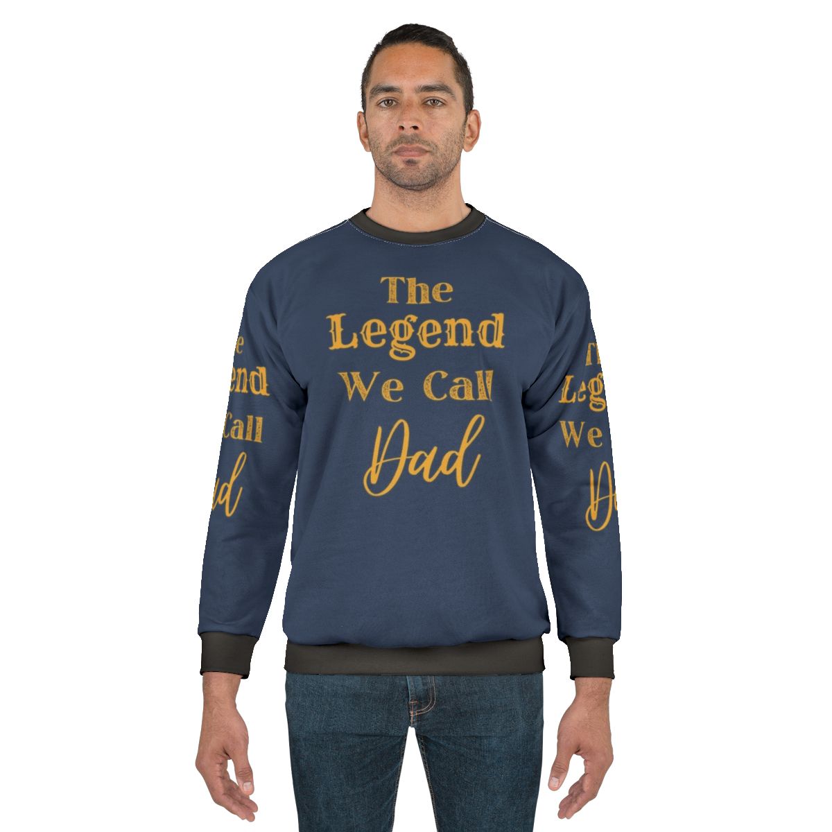 Superhero Dad Sweatshirt with "The Legend We Call Dad" text