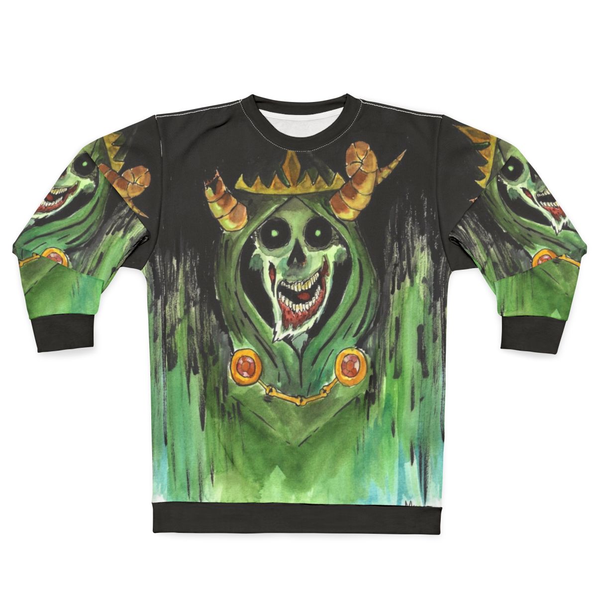 The Lich Horror Sweatshirt with skull and zombie design