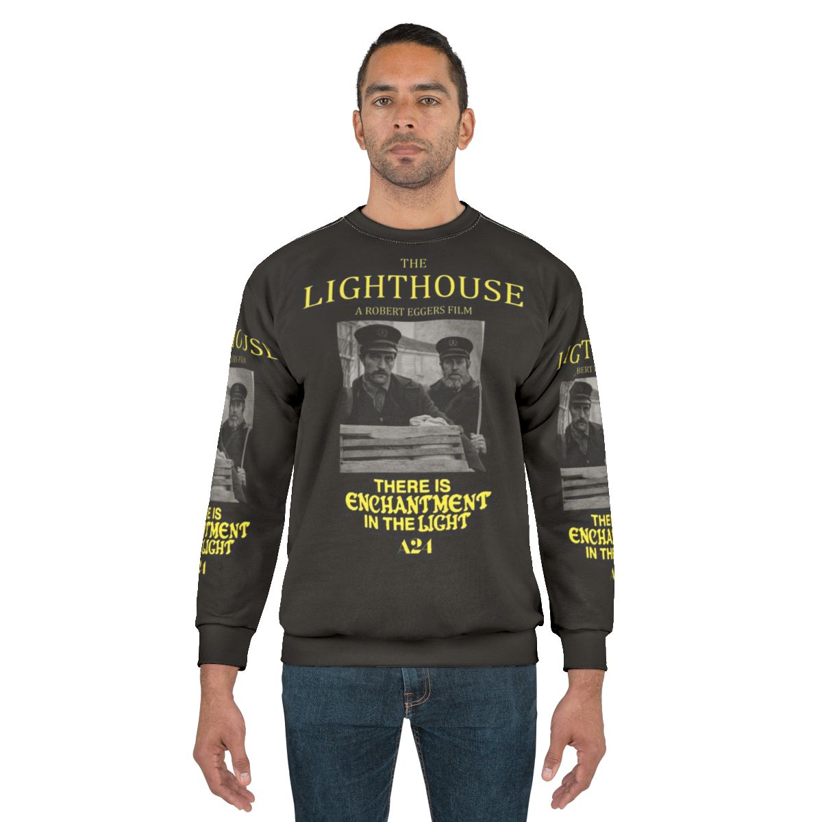 The Lighthouse Sweatshirt featuring a graphic design from the A24 horror film
