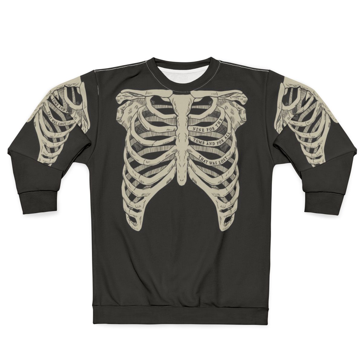 Dark and gothic ribcage sweatshirt from The Locked Tomb series