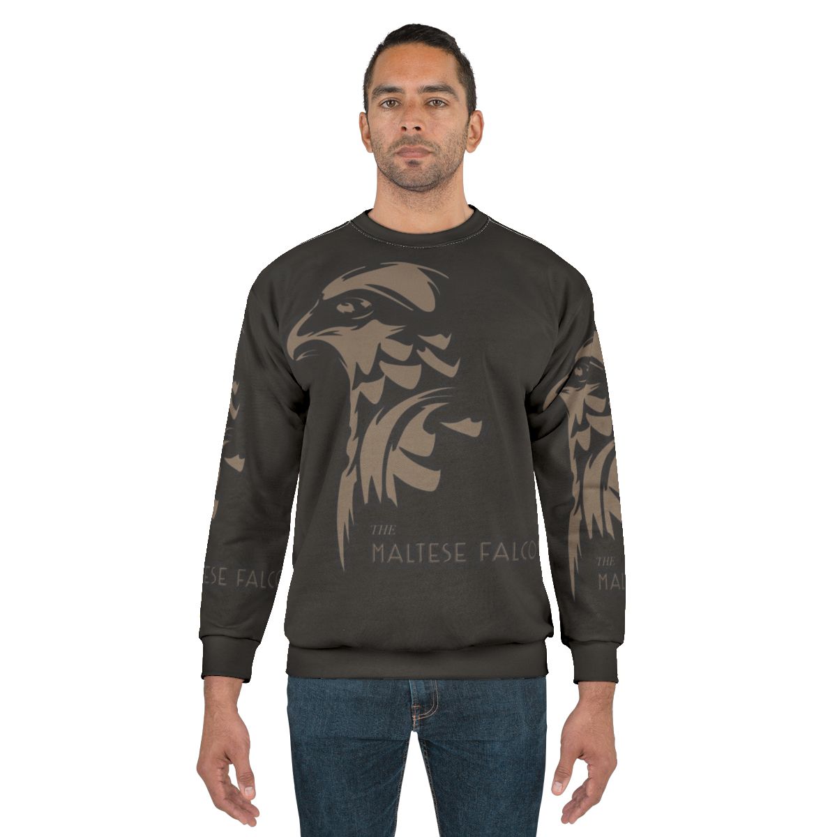 Maltese Falcon Sweatshirt with Humphrey Bogart Silhouette