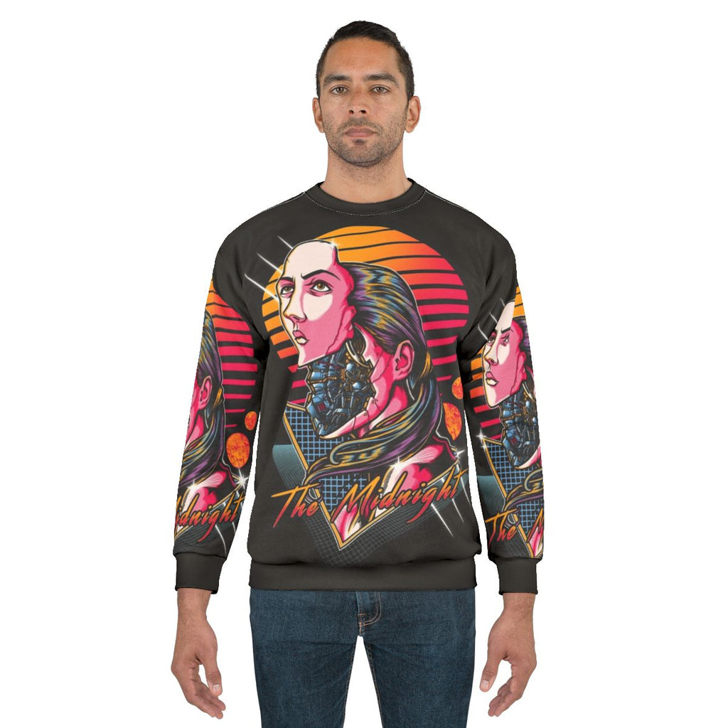 Midnight sci-fi cyberpunk sweatshirt
