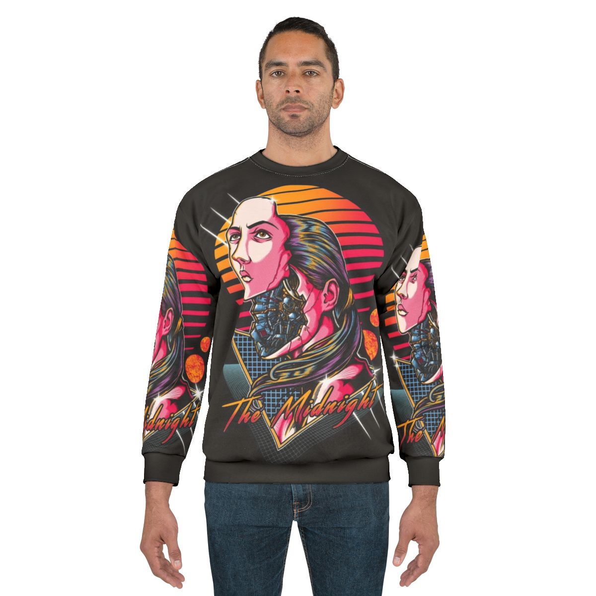 Midnight sci-fi cyberpunk sweatshirt